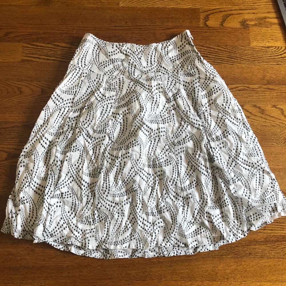 White skirt with black/grey design